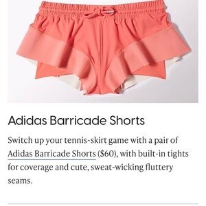 Adidas By Stella McCartney Barricade Tennis Short. Size XS